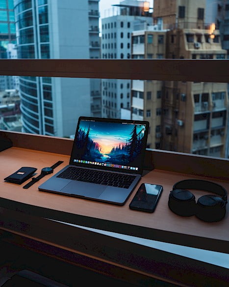 Home Office Laptop Aussicht